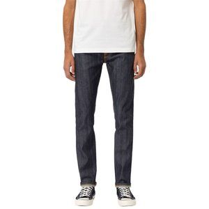 Nudie Jeans Men's Thin Finn Organic Dry Heavy Selvage Raw Denim Size 28W 32L